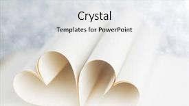  Presentation with book love heart - Theme consisting of heart made from book pages background and a  colored foreground