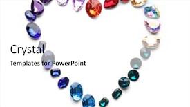  Presentation with stones - Amazing PPT theme having heart made of colorful precious backdrop and a white colored foreground