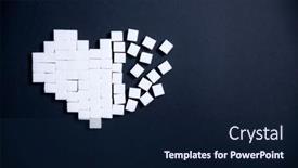  Presentation with sugar cubes - Amazing theme having heart-made-of-cubes backdrop and a navy blue colored foreground