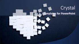  Presentation with sugar cubes - Audience pleasing theme consisting of heart-made-of-cubes backdrop and a ocean colored foreground