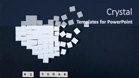  Presentation with sugar cubes - Slide deck having heart-made-of-cubes background and a navy blue colored foreground