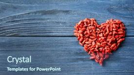  Presentation with heart disease diet - Amazing theme having heart made of goji berries backdrop and a  colored foreground