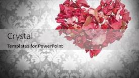  Presentation with renaissance - PPT layouts with made of petals of rose background and a light gray colored foreground