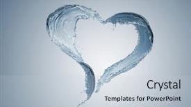  Presentation with save water shower head - Audience pleasing slide deck consisting of heart made of water splashes backdrop and a lemonade colored foreground