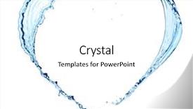  Presentation with save water shower head - Cool new presentation theme with heart made of water backdrop and a white colored foreground