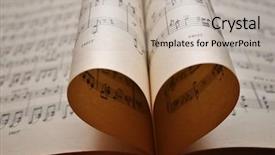  Presentation with love music - Beautiful presentation theme featuring heart music notes backdrop and a soft green colored foreground