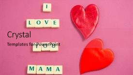  Presentation with mama - Beautiful presentation theme featuring heart next to white blocks backdrop and a  colored foreground