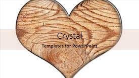  Presentation with wood board - PPT layouts with heart of an old wood background and a coral colored foreground