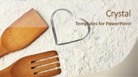  Presentation with kitchen utensils - Cool new theme with heart of flour and wooden backdrop and a lemonade colored foreground