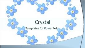  Presentation with heart flowers - Slide set enhanced with heart of forget-me-not background and a sky blue colored foreground