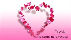 Presentation with heart and roses - Slide set enhanced with heart-of-roses-symbol background and a coral colored foreground
