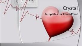  Presentation with electric - Cool new theme with heart of the electric-operated backdrop and a light gray colored foreground