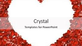 Presentation with valentine - Presentation design having heart of the petals plant red st valentine's day background and a white colored foreground