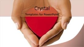  Presentation with heart love - Cool new presentation design with love giving - heart on the hand backdrop and a coral colored foreground