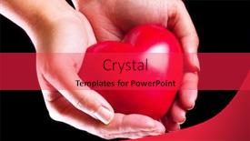  Presentation with heart health - Slide deck with heart-on-the-palm background and a red colored foreground