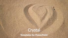  Presentation with sand heart - Colorful slides enhanced with heart on the sand backdrop and a coral colored foreground