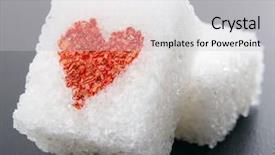  Presentation with sugar cubes - Presentation theme featuring heart on the sugar cubes background and a light gray colored foreground