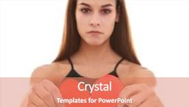  Presentation with paper heart book - Slide deck having heart on white background breakup background and a coral colored foreground