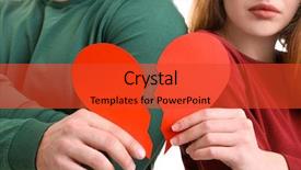  Presentation with broken heart - PPT layouts consisting of heart on white background relationship background and a red colored foreground
