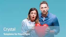  Presentation with loving hearts love heart candy - PPT layouts consisting of heart over isolated background scare background and a  colored foreground