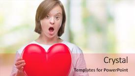 Presentation with down syndrome - Colorful PPT layouts enhanced with heart over isolated background scare backdrop and a  colored foreground