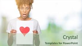  Presentation with american heart - Amazing slides having heart over isolated background scare backdrop and a  colored foreground