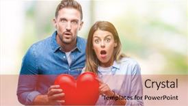  Presentation with loving hearts love heart candy - Cool new presentation with heart over isolated background scare backdrop and a  colored foreground