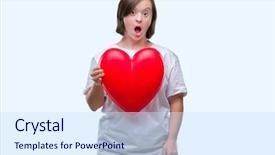  Presentation with down syndrome special education - Slides having heart over isolated background scare background and a  colored foreground