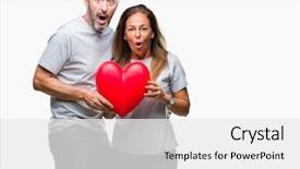  Presentation with love heart - Audience pleasing PPT theme consisting of heart over isolated background scare backdrop and a white colored foreground