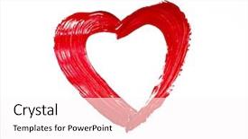 Presentation with heart disease and heartbeat symbol - Cool new presentation theme with heart painted with a red backdrop and a pink colored foreground