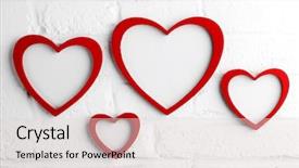  Presentation with square wall frame - Colorful slide set enhanced with heart picture frame on white backdrop and a lemonade colored foreground