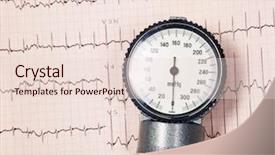  Presentation with ecg - Amazing presentation having heart pump - aneroid sphygmomanometer lying on ecg backdrop and a lemonade colored foreground