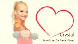  Presentation with diet low carb concept healthy - Audience pleasing slide deck consisting of heart pump - fitness sport and diet concept backdrop and a cream colored foreground