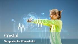  Presentation with hydration for sport - Slide deck featuring heart pump - sport and lifestyle - young background and a teal colored foreground