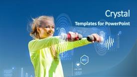  Presentation with sport cars - Presentation theme featuring heart pump - sport and lifestyle - young background and a ocean colored foreground