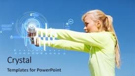  Presentation with refueling for sport - Presentation theme consisting of heart pump - sport and lifestyle - young background and a light blue colored foreground