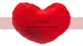  Presentation with human heart blue and red - Cool new presentation design with heart-red-pillow-isolated backdrop and a crimson colored foreground