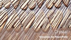  Presentation with chocolate milk - PPT layouts with heart-shape-cookies-with-milk background and a coral colored foreground