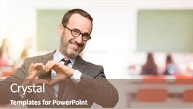  Presentation with hands heart - Cool new slide set with heart shape expressing health backdrop and a violet colored foreground