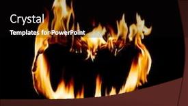  Presentation with shape heart - Amazing presentation design having heart shape in fire flame backdrop and a black colored foreground