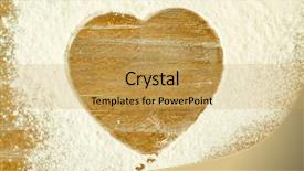  Presentation with heart shape from natural tree - Beautiful PPT theme featuring heart shape in the sifted backdrop and a yellow colored foreground