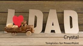  Presentation with art to heart - Beautiful presentation theme featuring heart shape in toy truck backdrop and a  colored foreground