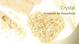  Presentation with oat - Cool new presentation design with heart-shape-made-from-oat backdrop and a cream colored foreground