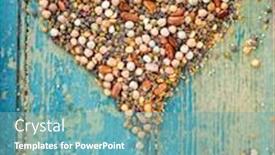  Presentation with shape heart - Presentation theme consisting of heart-shape-made-of-raw background and a seafoam green colored foreground