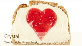  Presentation with smart watch red heart - PPT layouts enhanced with heart shape made of red background and a cream colored foreground