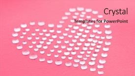  Presentation with water droplets - Presentation featuring heart shape made of water background and a coral colored foreground