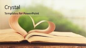  Presentation with music note - Slide deck consisting of heart shape music notes background and a soft green colored foreground