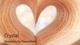  Presentation with love music - Audience pleasing theme consisting of heart shape music notes backdrop and a coral colored foreground