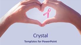  Presentation with hands the shape of a heart - Presentation theme having heart shape on the beach background and a sky blue colored foreground