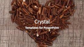  Presentation with heart healthy diet - Presentation theme with heart shape rice background and a tawny brown colored foreground